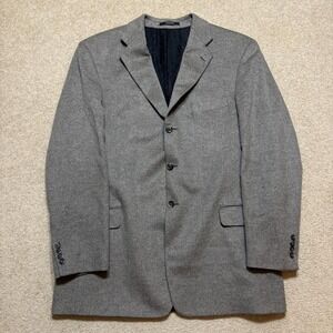 Arnold Brant Blazer Mens 46 Gray Cashmere Mink Sport Coat Made Canada